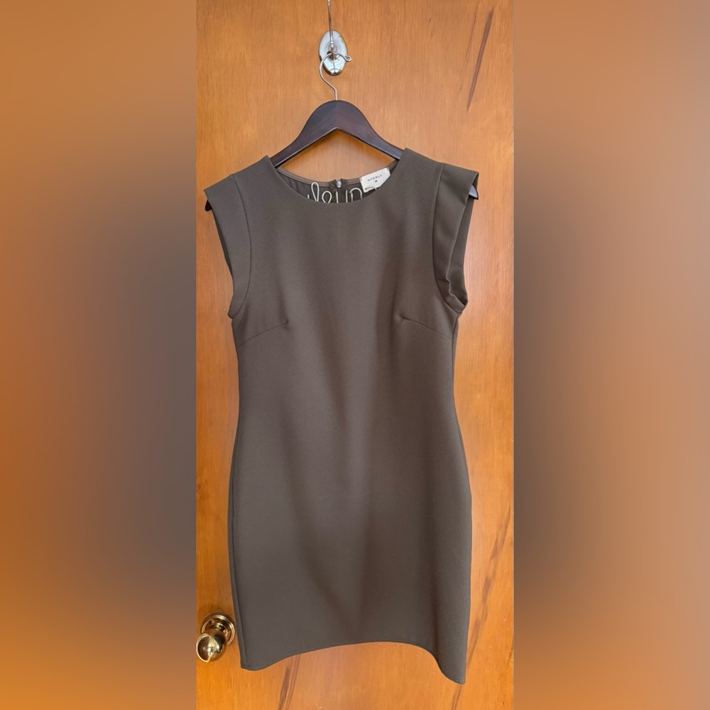 Everly Sleeveless olive green Mini Dress
